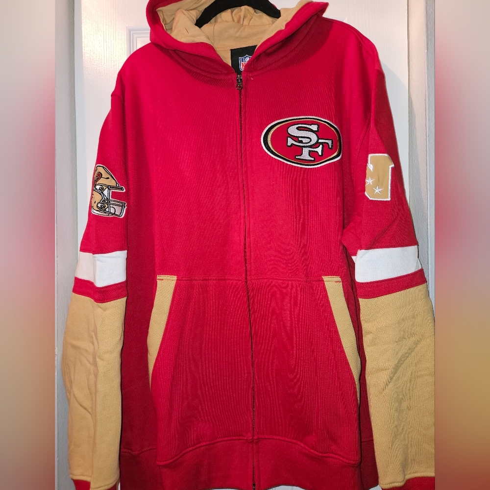 NFL Officically Licensed San Francisco XL Red and Tan Soft Hoodie NIB